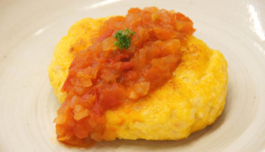 【レシピ】豆腐のオムレツ・トマトソース